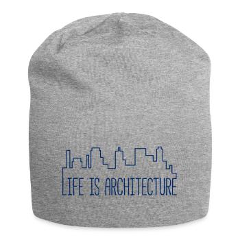 Architect / Architecture: Life Is Architecture - Jersey Beanie - heather grey - Front