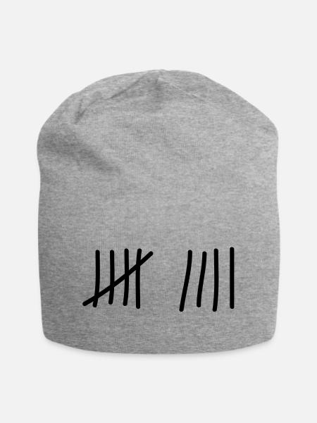 tage_zaehlen_9 - Jersey-Beanie - Grau meliert