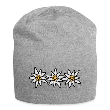 Edelweiss Trio - Jersey-Beanie - Grau meliert - Vorne