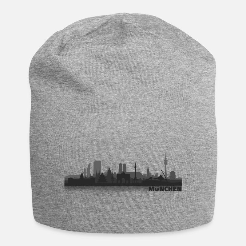 munich02 - Jersey-Beanie - Grau meliert