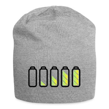 battery_loading - Jersey-Beanie - Grau meliert - Vorne