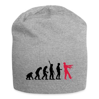 Zombie Evolution (two-color) - Jersey Beanie - heather grey - Front