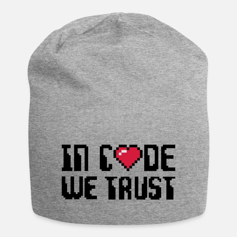 Computer - Jersey-Beanie - Grau meliert