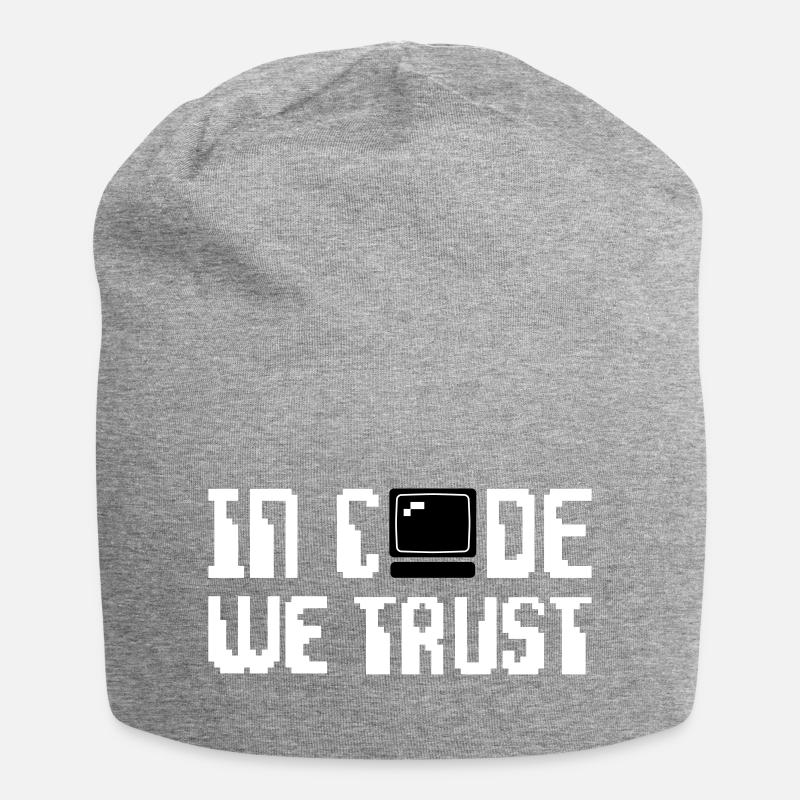 Nerd - Jersey-Beanie - Grau meliert