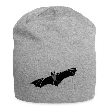 Fledermaus zu Halloween - Süßes oder Saures - Jersey-Beanie - Grau meliert - Vorne