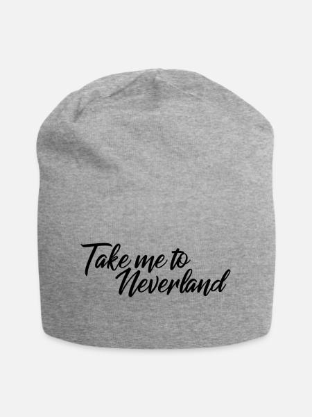 Take me to neverland - Jersey-Beanie - Grau meliert
