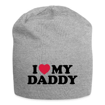 i_love_my_daddy - Jersey Beanie - heather grey - Front