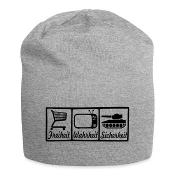 freiheit wahrheit sicherheit - Jersey-Beanie - Grau meliert - Vorne