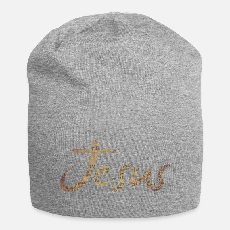 Jesus - Jersey Beanie - heather grey