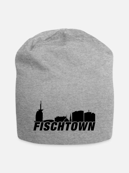 Fischtown Bremerhaven Skyline - Jersey-Beanie - Grau meliert