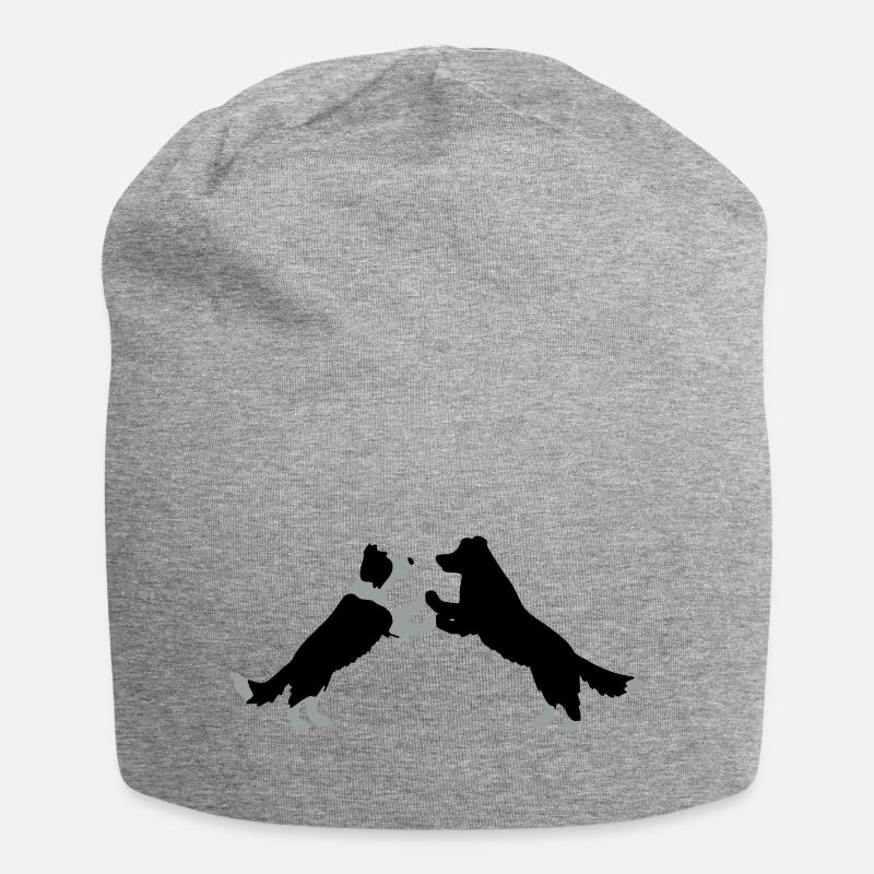 dog dancing Border Collies - Jersey Beanie - heather grey