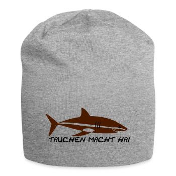 tauchenmachthai Tauchen macht Hai - Taucher - Jersey-Beanie - Grau meliert - Vorne