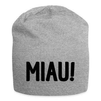 MIAU! - Jersey-Beanie - Grau meliert - Vorne