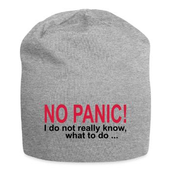 Ne paniquez pas! - Bonnet en jersey - gris chiné - Devant