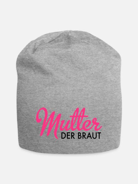 Mutter der Braut - Jersey-Beanie - Grau meliert