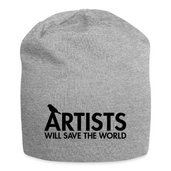 Artists will save the world - Jersey Beanie - heather grey - Front