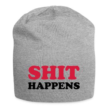 SHIT HAPPENS - Jersey-Beanie - Grau meliert - Vorne