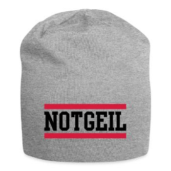 notgeil - Jersey-Beanie - Grau meliert - Vorne
