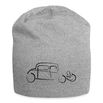 Hot Rod - Jersey-Beanie - Grau meliert - Vorne