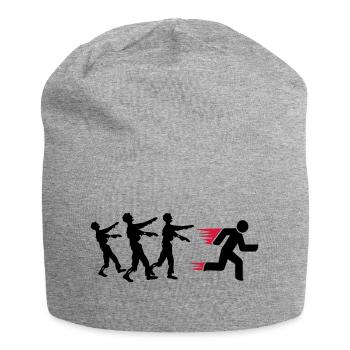 Run From Zombies - Jersey Beanie - heather grey - Front