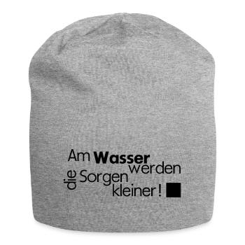 wasser - Jersey-Beanie - Grau meliert - Vorne
