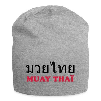 Muay Thai - Jersey Beanie - heather grey - Front