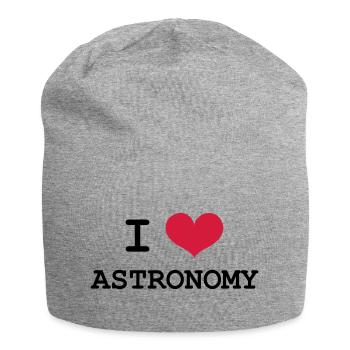 I Love Astronomy - Jersey Beanie - heather grey - Front