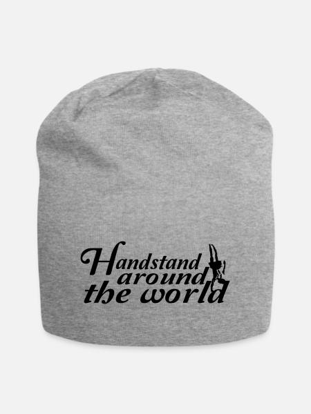 Handstand - Jersey-Beanie - Grau meliert