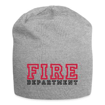 Schriftzug FIRE Department - Jersey-Beanie - Grau meliert - Vorne