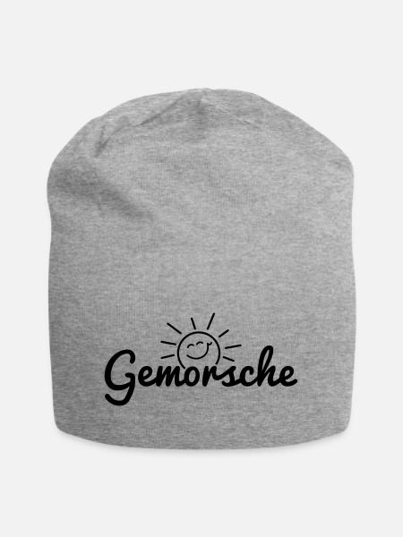Gemorsche - Guten Morgen - Pfalz - pfälzisch - 1C - Jersey-Beanie - Grau meliert