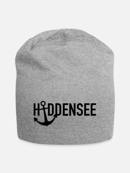Hiddensee mein Anker - Jersey-Beanie - Grau meliert