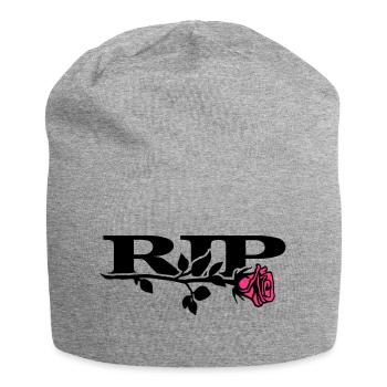 rip_mit_rose_2_2c - Jersey-Beanie - Grau meliert - Vorne