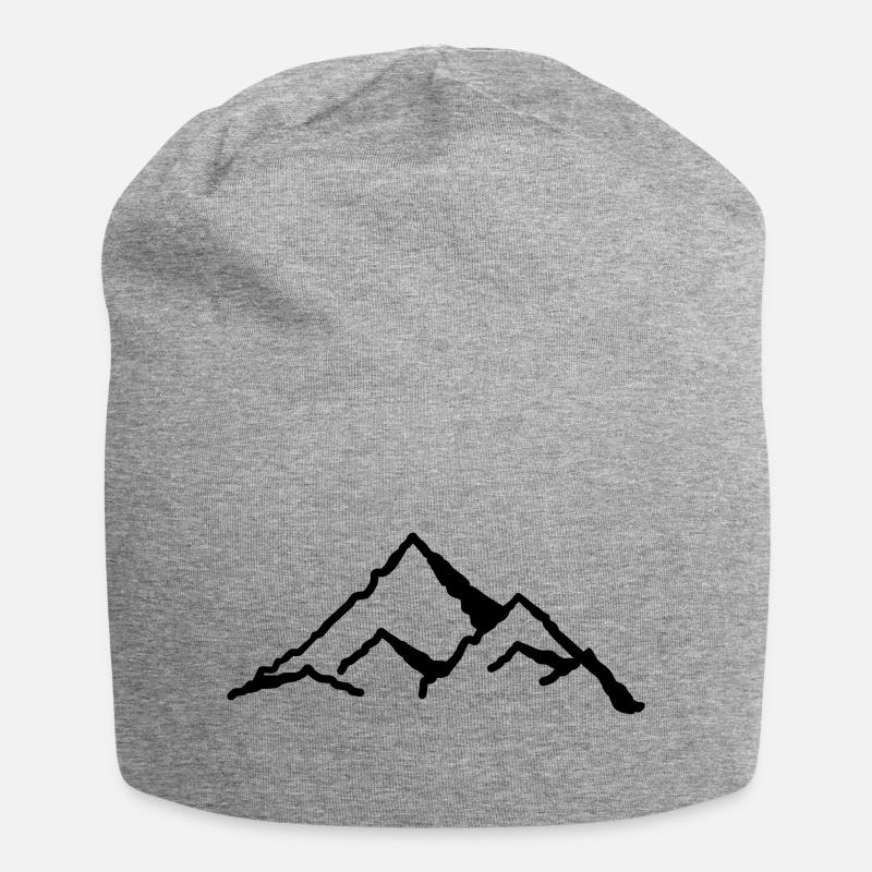 Berge - Jersey-Beanie - Grau meliert