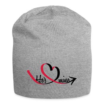 He's mine Heart - Bonnet en jersey - gris chiné - Devant