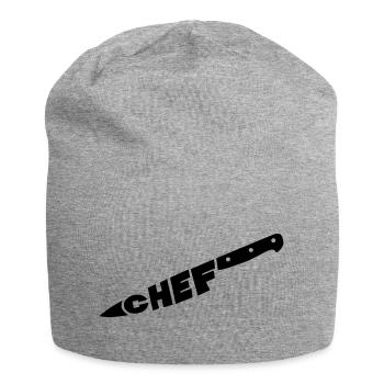 chef couteau - Bonnet en jersey - gris chiné - Devant