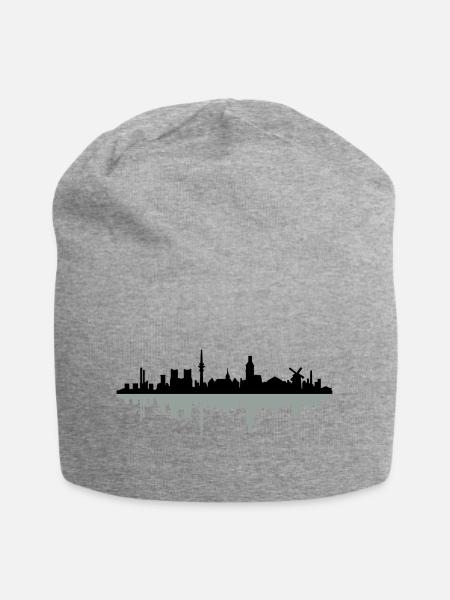 Skyline Duisburg - Jersey-Beanie - Grau meliert