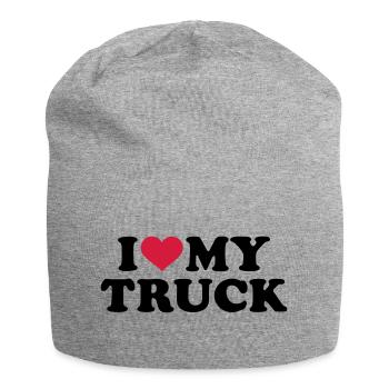 LKW - Jersey-Beanie - Grau meliert - Vorne