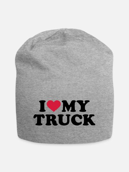 LKW - Jersey-Beanie - Grau meliert