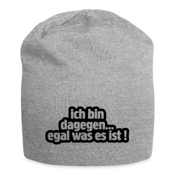 dagegen - Jersey-Beanie - Grau meliert - Vorne