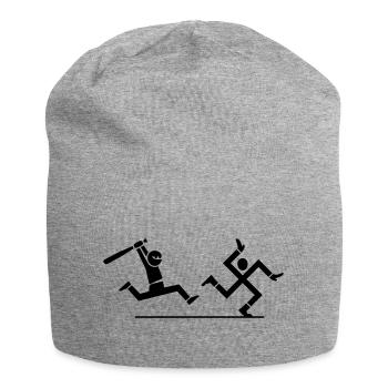 Nazi hunting - Jersey Beanie - heather grey - Front