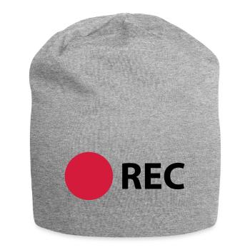 RECORD - Jersey Beanie - heather grey - Front