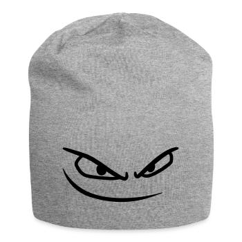 gesicht boese augen gefaehrlich gemein comic carto - Jersey-Beanie - Grau meliert - Vorne