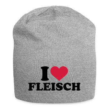 Fleisch - Jersey-Beanie - Grau meliert - Vorne