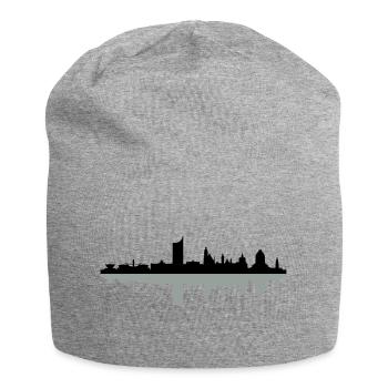 Skyline Leipzig Schatten - Jersey-Beanie - Grau meliert - Vorne