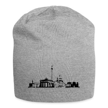 Berlin Skyline - Jersey-Beanie - Grau meliert - Vorne