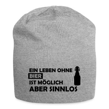 ein leben ohne bier - Jersey-Beanie - Grau meliert - Vorne