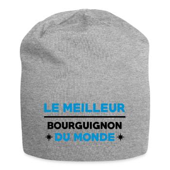 Bourgogne / Bourguignon / Bourguignonne / Région - Bonnet en jersey - gris chiné - Devant