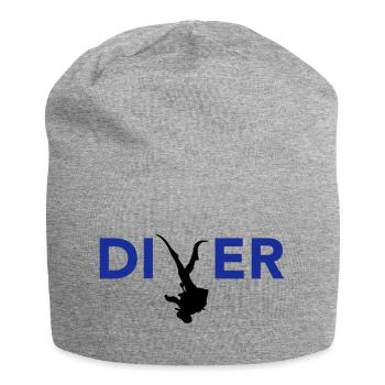 DIVER blaues Wasser - Jersey-Beanie - Grau meliert - Vorne