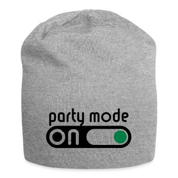 Party Mode On (Partying / Switch On) - Jersey Beanie - heather grey - Front