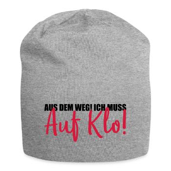 aus dem weg auf klo - Jersey-Beanie - Grau meliert - Vorne